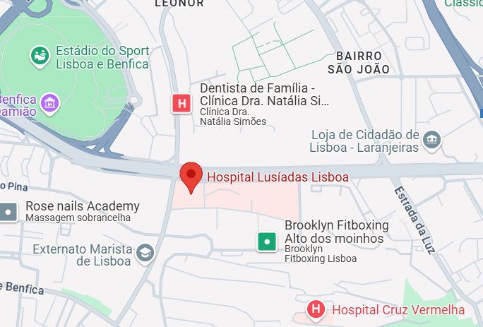 Mapa do Hospital Lusíadas Lisboa